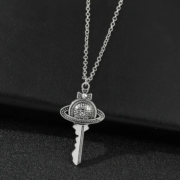 Collar llave punk vintage para hombre y mujer