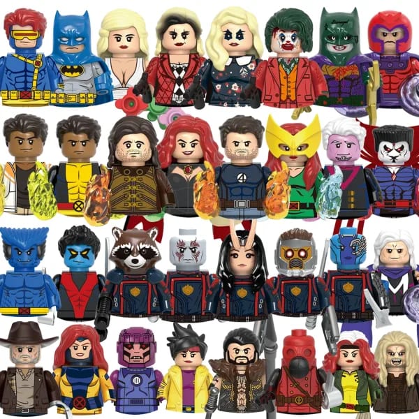 Bloques de construcción de personajes en miniatura de Marvel, juguetes populares, Black Cat, Batman, Morph, TVA Agent, regalo para fiestas infantiles