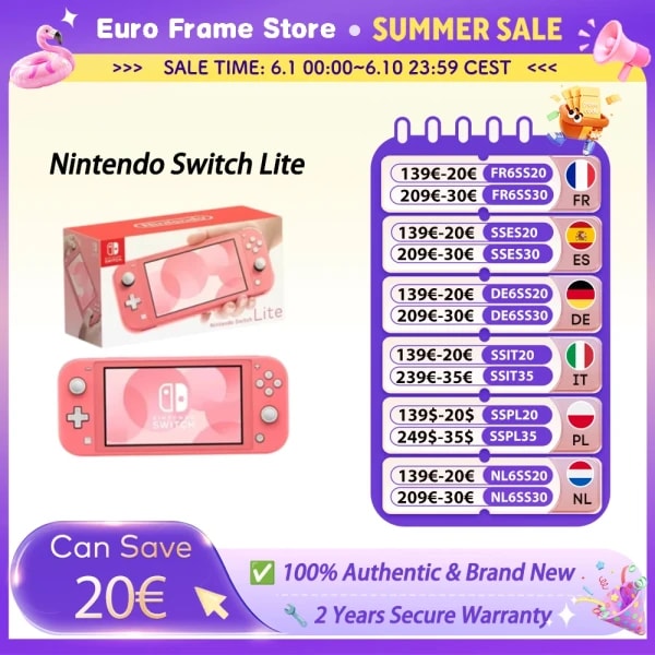 Nintendo Switch Lite 5,5 pulgadas LCD Nintendo Switch consola de juegos portátil 32G almacenamiento interno pantalla táctil Bluetooth 4,1