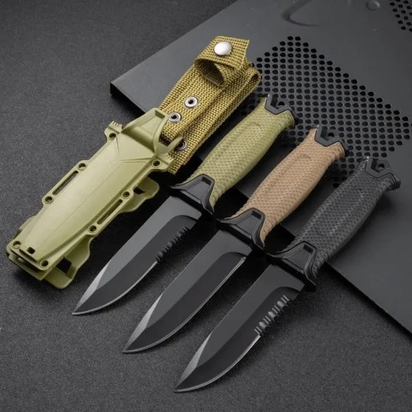 Cuchillo táctico supervivencia 9Cr18MoV acero resistente
