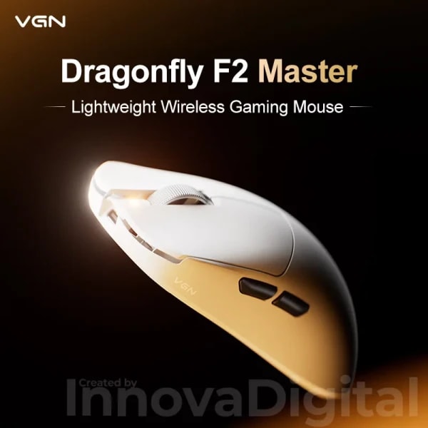 Ratón Inalámbrico para Juegos VGN Dragonfly F2 Pro Max Ultra F2 Master, PAW3395 PAW3950 8K Superligero, Tri-Modo, Esports FPS, Bluetooth