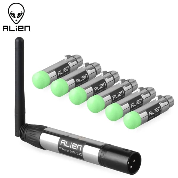 Controlador DMX512 Dfi ALIEN, Transmisor y Receptor Inalámbrico 2.4G para Discoteca, DJ, Fiesta, Bar, Escenario, Iluminación Láser de Cabeza Móvil