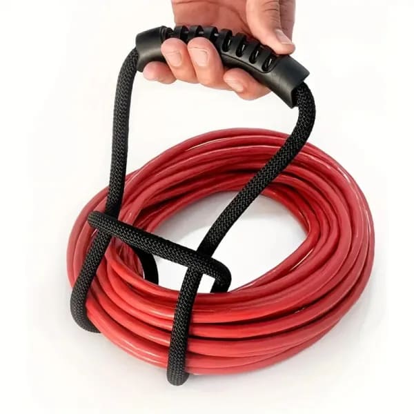 Organizador de mangueras y cables con asa