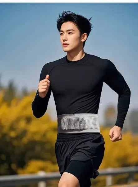 Riñonera Deportiva Elástica Unisex para Correr, Riñonera Profesional para Maratón con Bolsillo Antideslizante para Teléfono Móvil para Actividades al Aire Libre