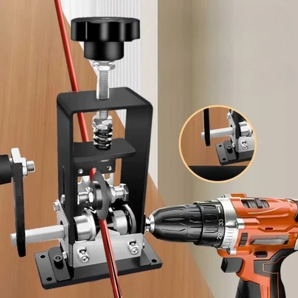 Pelacables Portátil Manual, Herramienta para Pelar Cables de 1-25 mm, Máquina Peladora de Cables con Manivela y Compatibilidad con Taladro Eléctrico