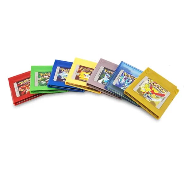 Cartucho de Videojuego GBC Pokemon de 16 bits, Tarjeta de Consola, Rojo, Azul, Cristal, Dorado, Verde, Plateado, Amarillo