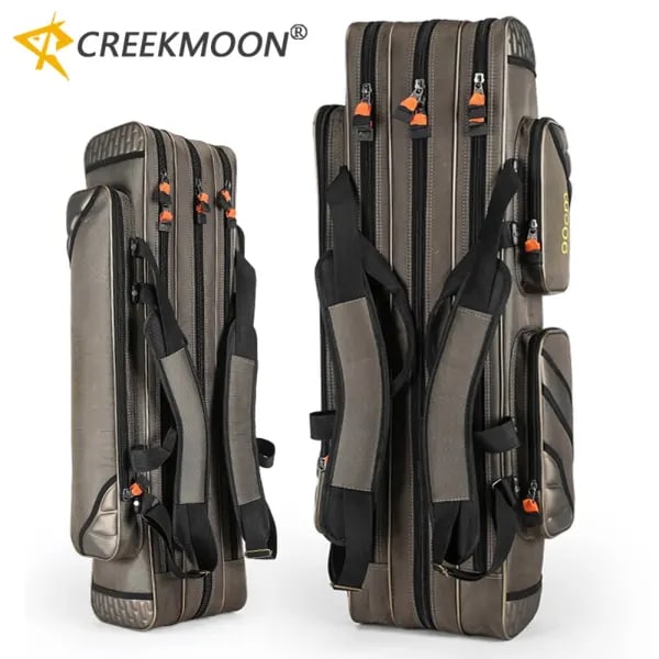 Bolsa para Cañas de Pescar Multifuncional NO Plegable de Gran Capacidad, 2-4 Capas, 80-130CM, Impermeable y Reforzada, Estuche de Almacenamiento para Aparejos de Pesca