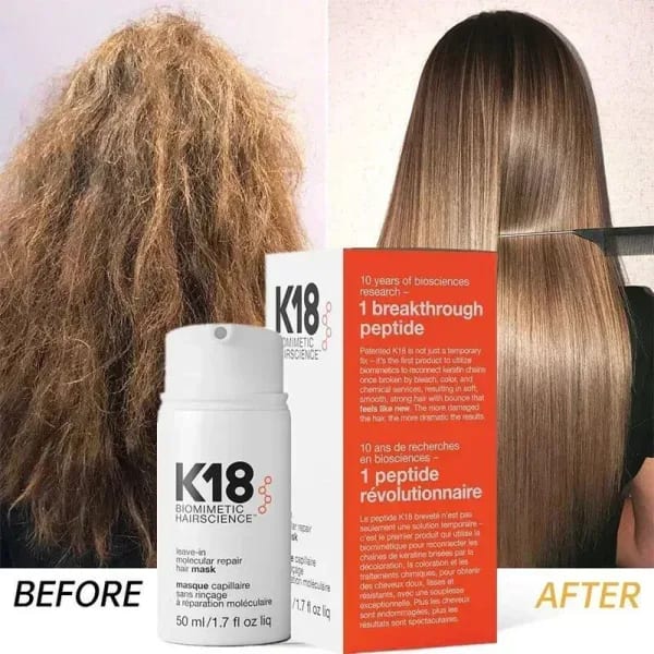 Productos para el Cuidado del Cabello y Champú K18, Mascarilla Capilar Sin Enjuague 50ml y 150ml, AirWash 118ml, AstroLift Reparación de Daños, Control de Grasa, Sin Enjuague
