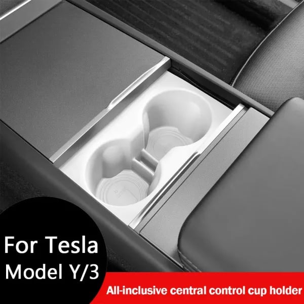 Insertos para Portavasos de Consola Central para Tesla Model 3 2024-2026 Highland, Model Y 2026 Juniper, Alfombrillas para Consola Central