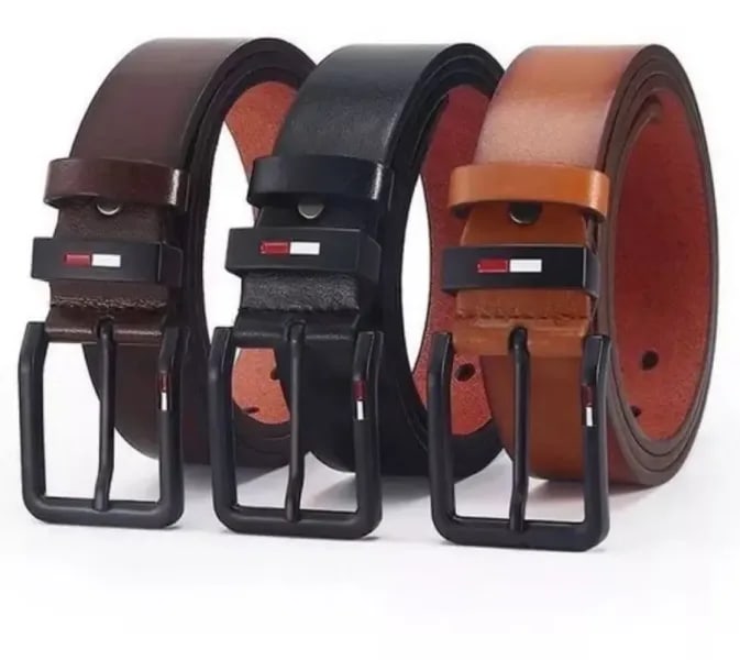 Cinturón de Hombre de Piel Sintética con Hebilla Cuadrada de Aleación, Cinturones de Negocios y Ocio, Moda 2023, Cinturones Negros, Color Café y Marrón para Hombre