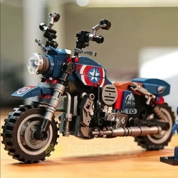 Personajes de anime creativos, modelos de motocicletas, bloques de construcción de motocicletas, juguetes, artículos decorativos para exhibir como regalo navideño