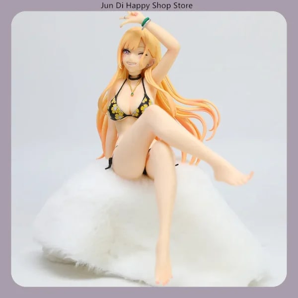 Figura de Anime de 20 cm de My Dress-Up Darling, Marin Kitagawa en Pose Sentada, Modelo de Estatua Coleccionable, Decoración de Escritorio, Adorno, Juguete, Regalo
