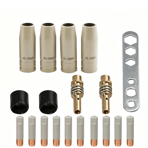 MB-15ak 15AK consumibles de soldadura protección de recubrimiento punta de contacto antiadherente 0,8/1,0/1,2mm boquilla protectora sin aire para 15AK MIG