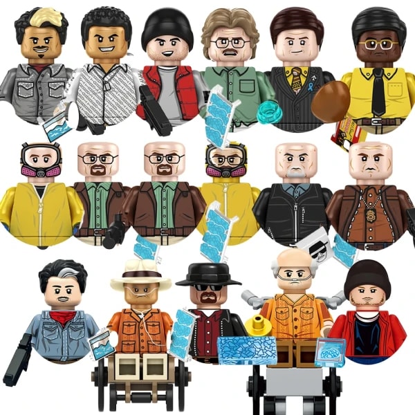 NUEVO 2026 Breaking Bad Walter Hartwell Bloques de Construcción Blancos para Juguetes y Regalos, Mini Figuras de Acción, Bloques de Construcción para Regalos de Fiesta