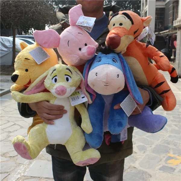 En stock: Juguetes de peluche de Winnie The Pooh, Tigger, Eeyore, Donkey, Piglet y el Oso Pooh, regalos para niños y niñas, muñecos de cumpleaños.