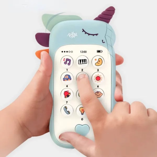 Juguete de teléfono para bebé, sonido musical, juguetes para dormir con mordedor, teléfono de simulación, juguete educativo para edades tempranas, regalos para niños
