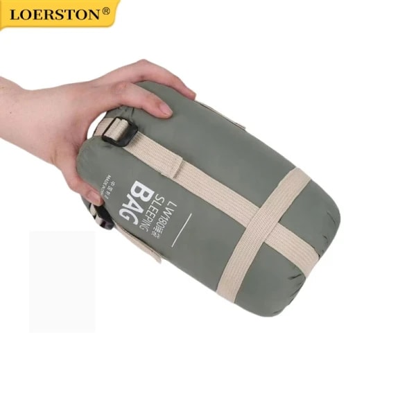 Saco de Dormir Ultraligero para Acampar al Aire Libre, Compacto, para Adultos, Lavable, con Aislamiento de Plumón y Algodón, Resistente a la Suciedad, Portátil e Impermeable