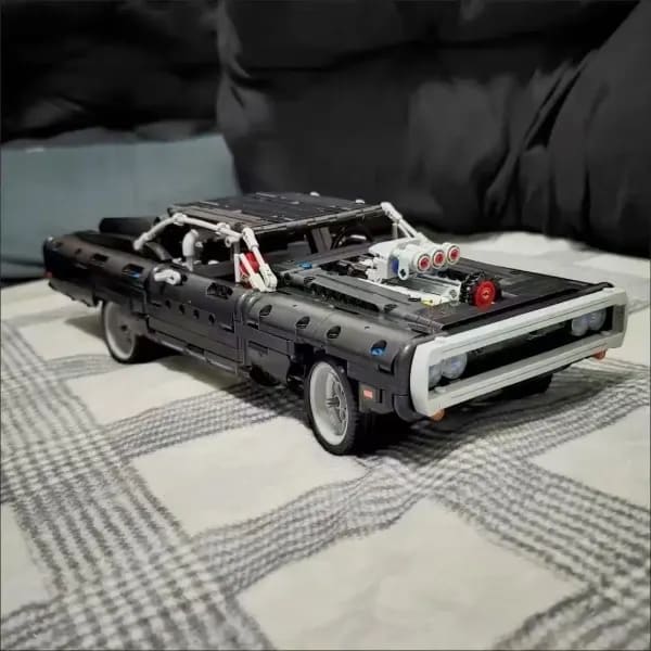 Bloques de Construcción de Coche Técnico Dodge Charger, Modelo de Coche de Carreras, Película Rápido y Furioso, Vehículo Famoso 42111, Ladrillos, Juguetes para Niños, Regalos