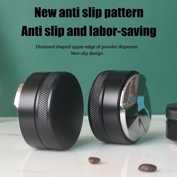Distribuidor de Café, Herramienta de Distribución/Nivelación de Espresso, 3 Rampas Inclinadas, Tamper Ajustable, Compatible con Portafiltros de 51/53/58 mm, 1 Pieza