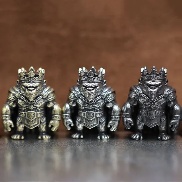 Cuentas de latón con forma de cuchillo Gorilla King, accesorios DIY EDC para pulseras tejidas de paracord, colgantes para cordones, dijes para herramientas de exterior