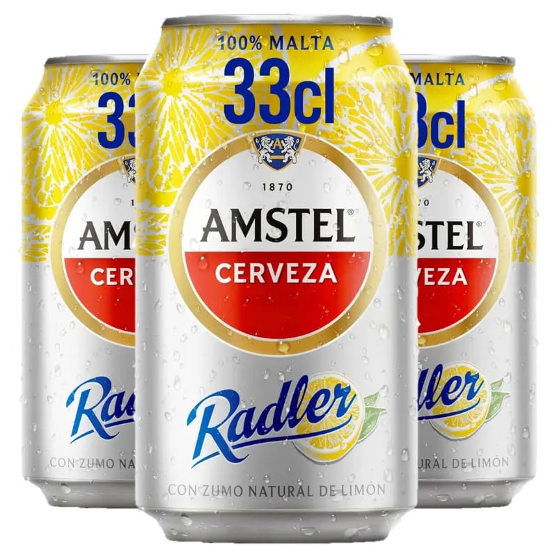 Pack 24 latas de cervezas Amstel Radler Limón