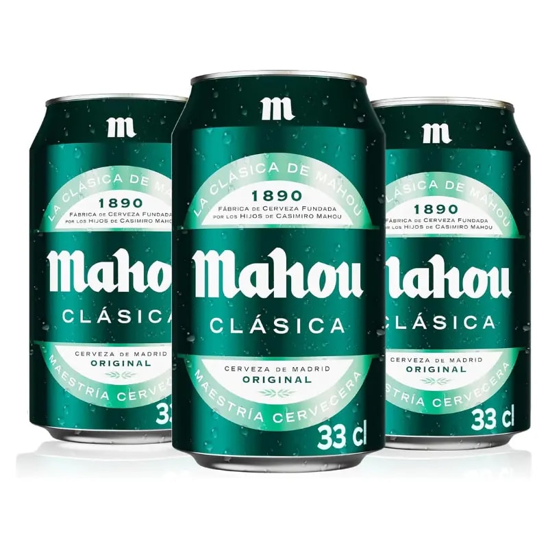 Pack x28 latas de cerveza Mahou Clásica 33 cl