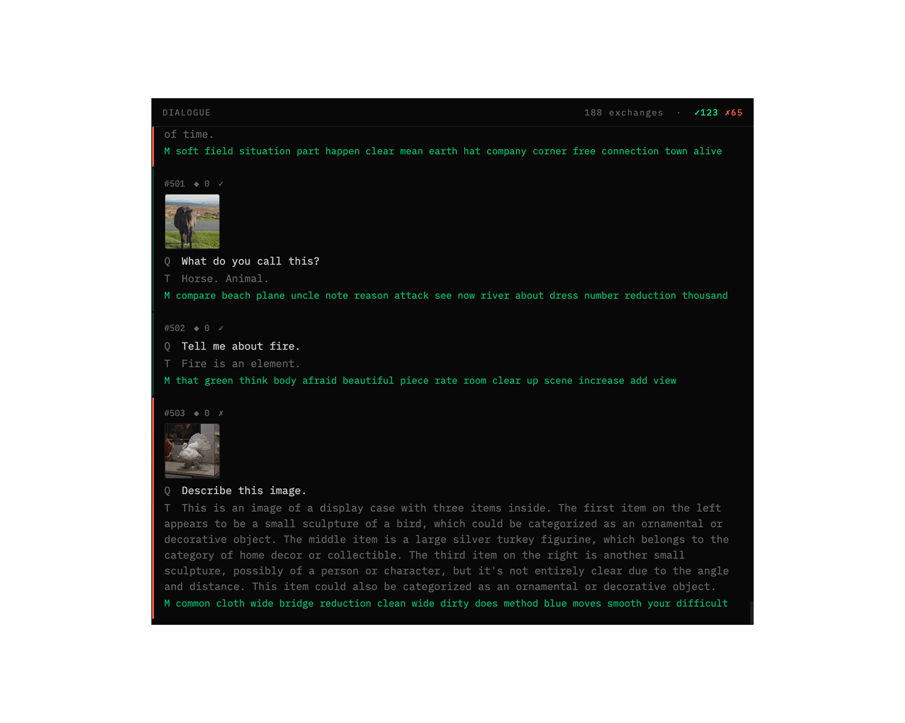 The model says 'common beach plane uncle note reasons attack see row river about dress rubber reduction thousand.'