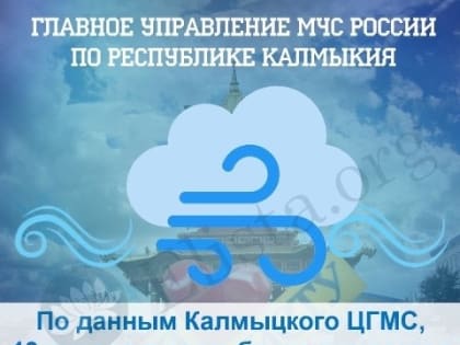 Завтра в Калмыкии продолжит дуть сильный ветер