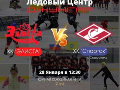 В ледовом центре «Джунгар» состоится хоккейный матч в рамках Южной хоккейной лиги