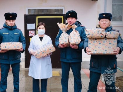 Пожарные Элисты поздравили подопечных с наступающим Новым годом