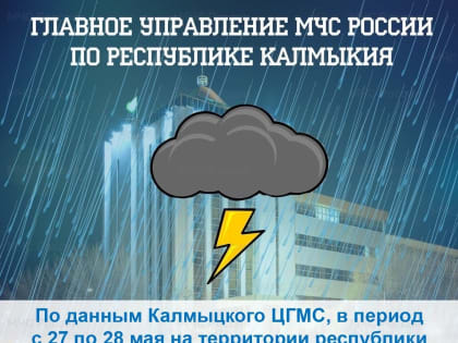 На территории республики ожидаются сильные дожди (26.05.2023)