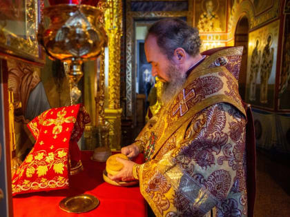 Архиепископ Юстиниан совершил Литургию в Казанском соборе Элисты