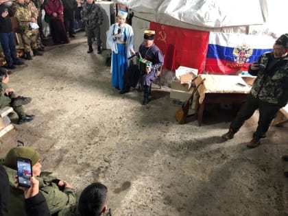 В Крыму мобилизованные из Калмыкии отметили Цаган Сар