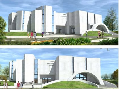 В эти дни полным ходом идут работы по строительству здания Центра культурного развития