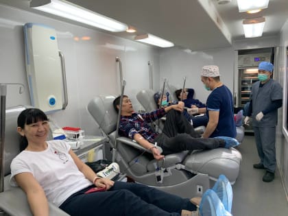 В районе Калмыкии организованно сдали кровь