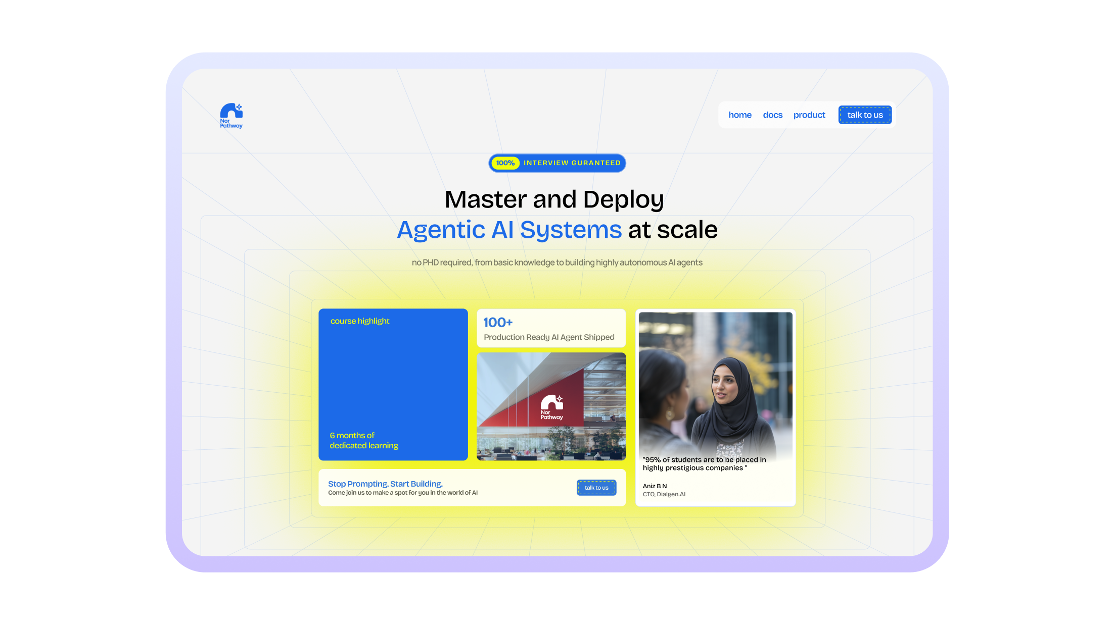 Nor Pathway academy landing page