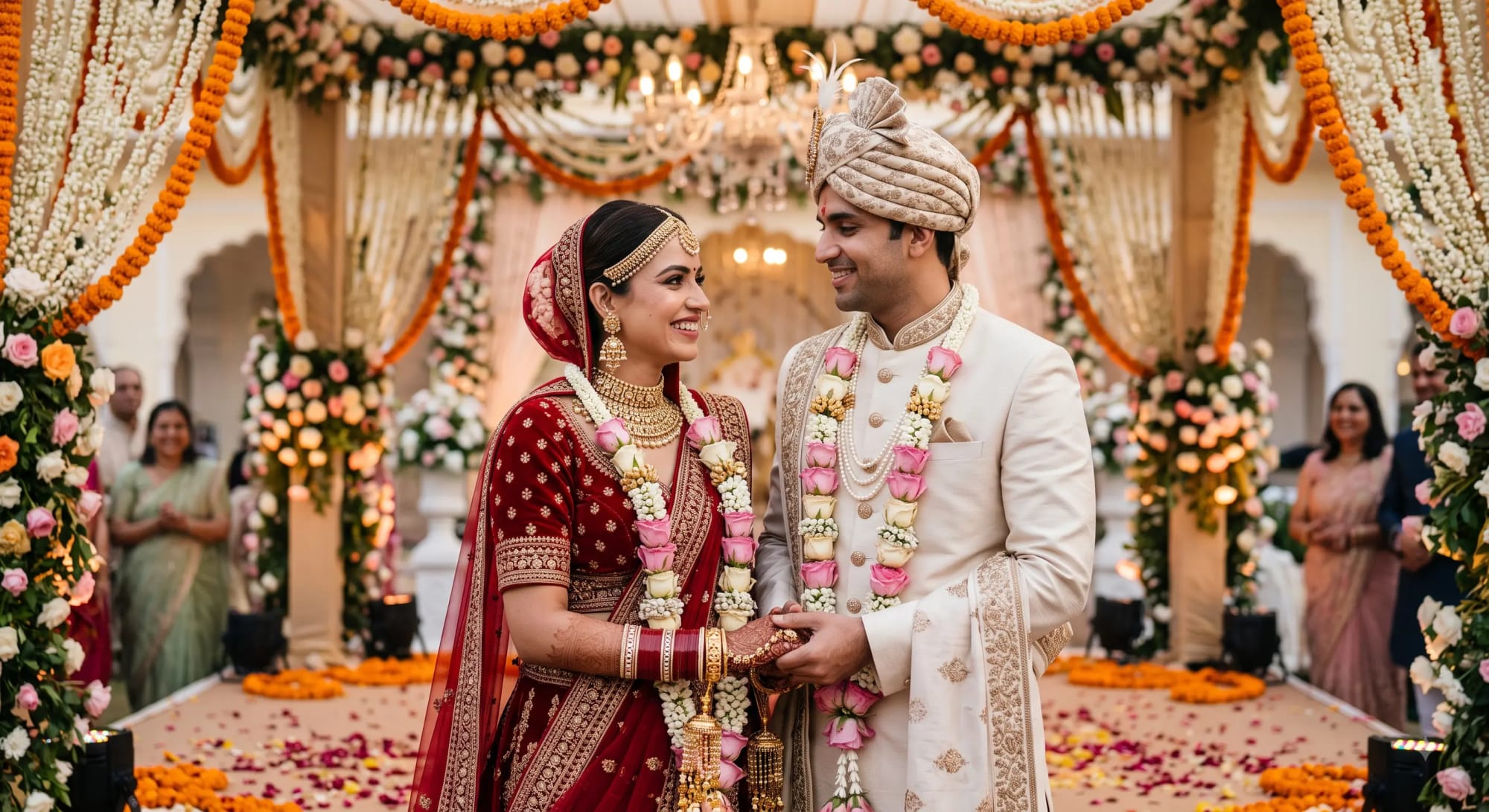 Indian couple wedding Image