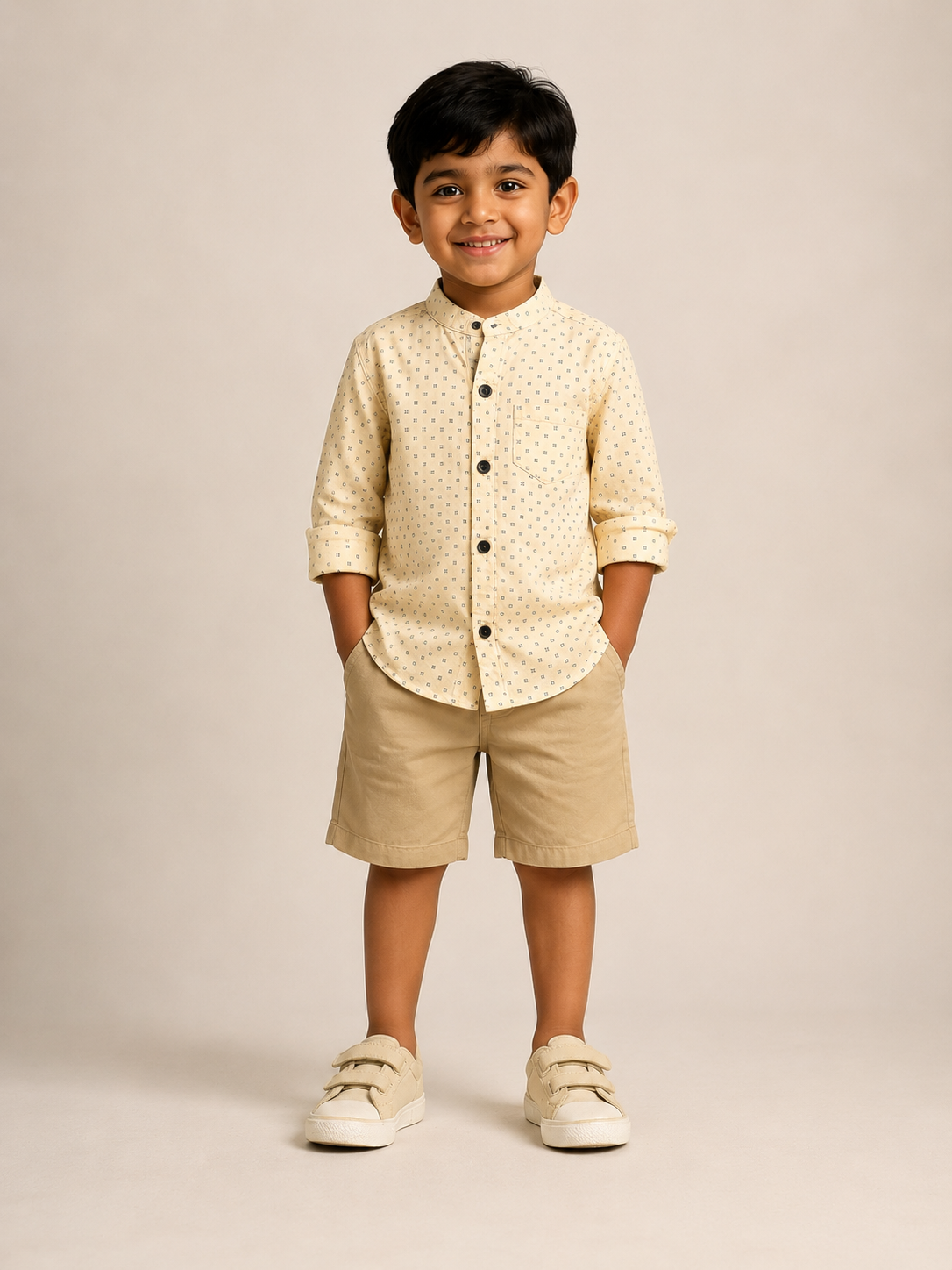 Boy Long Sleeved Printed Shirt-3-4Y