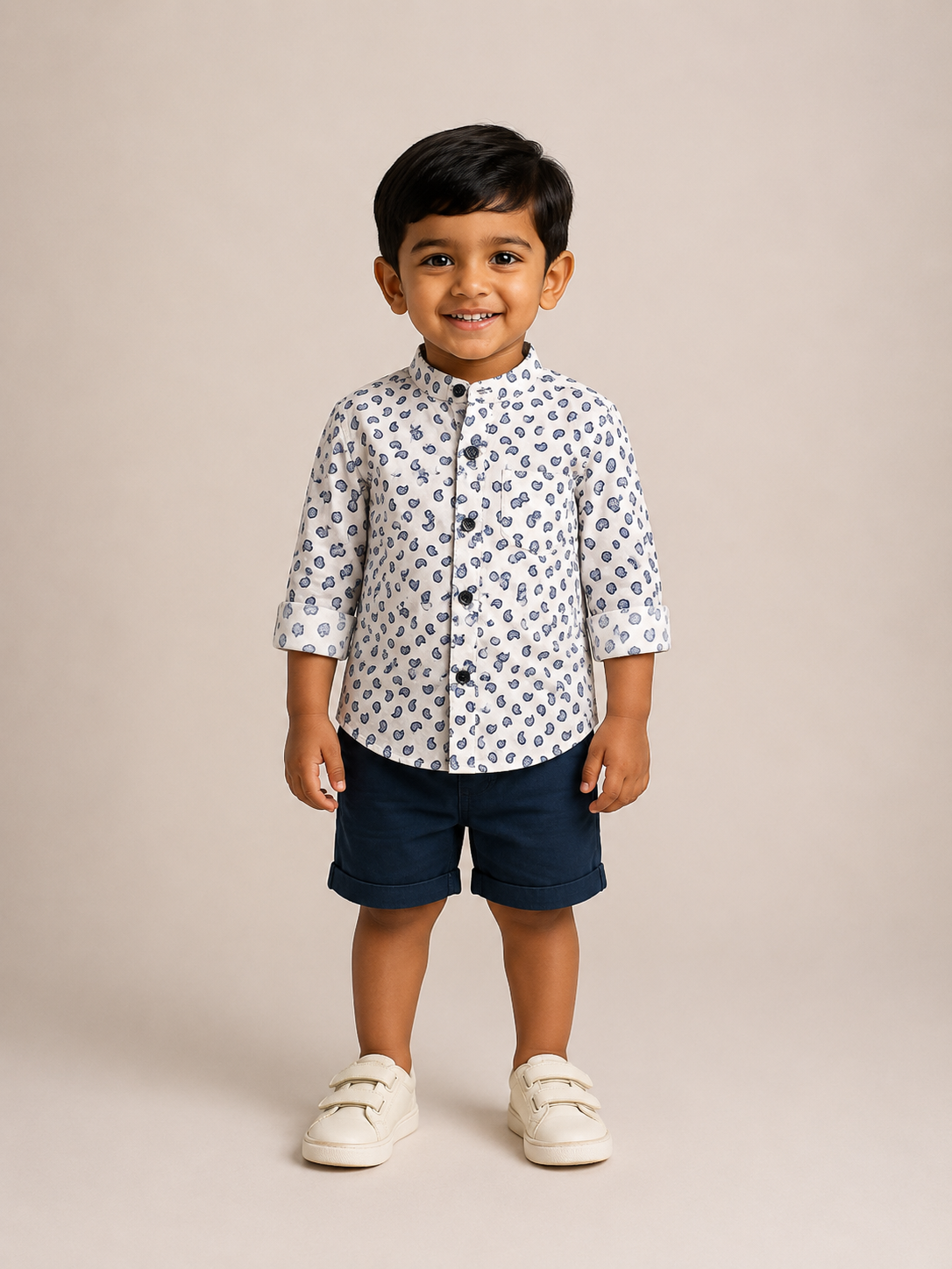 Boy Long Sleeved Printed Shirt-2-3Y