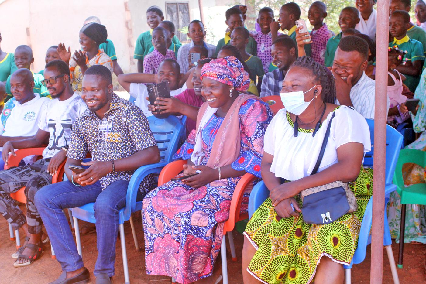 a picture showing the Fuo community members at a donation