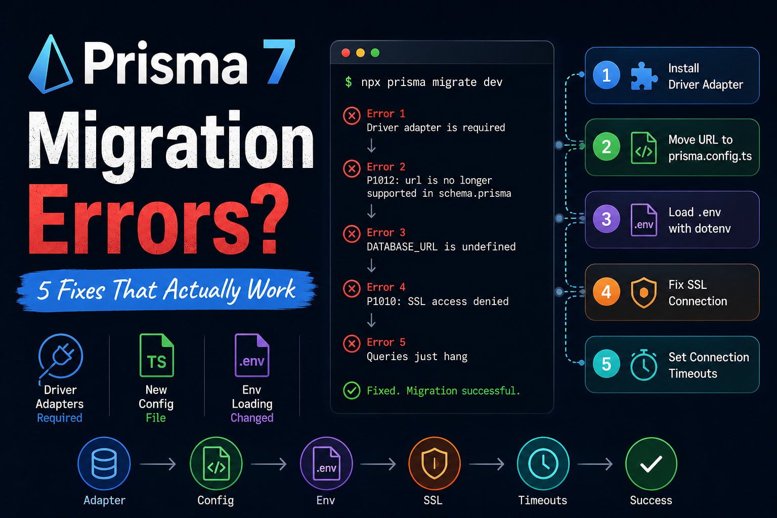 Prisma 7 migration errors