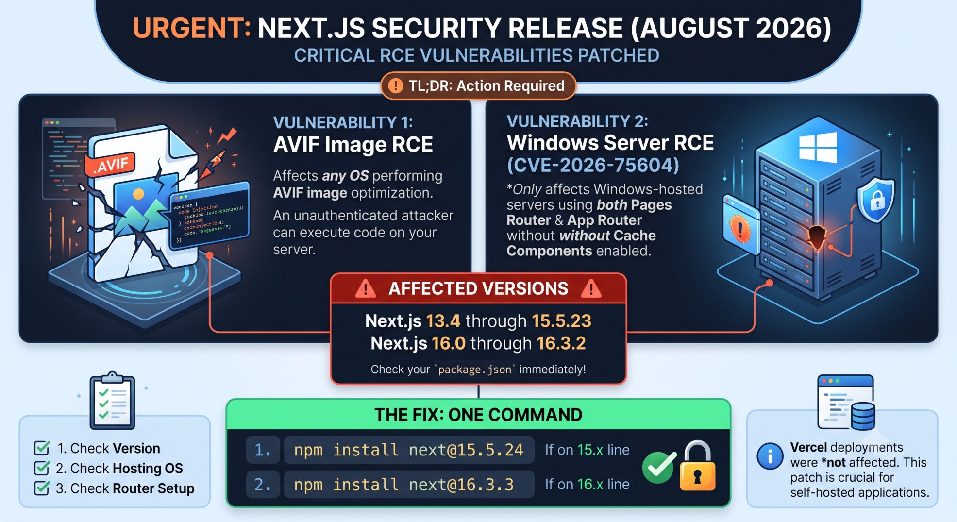 next.js august 2026 security