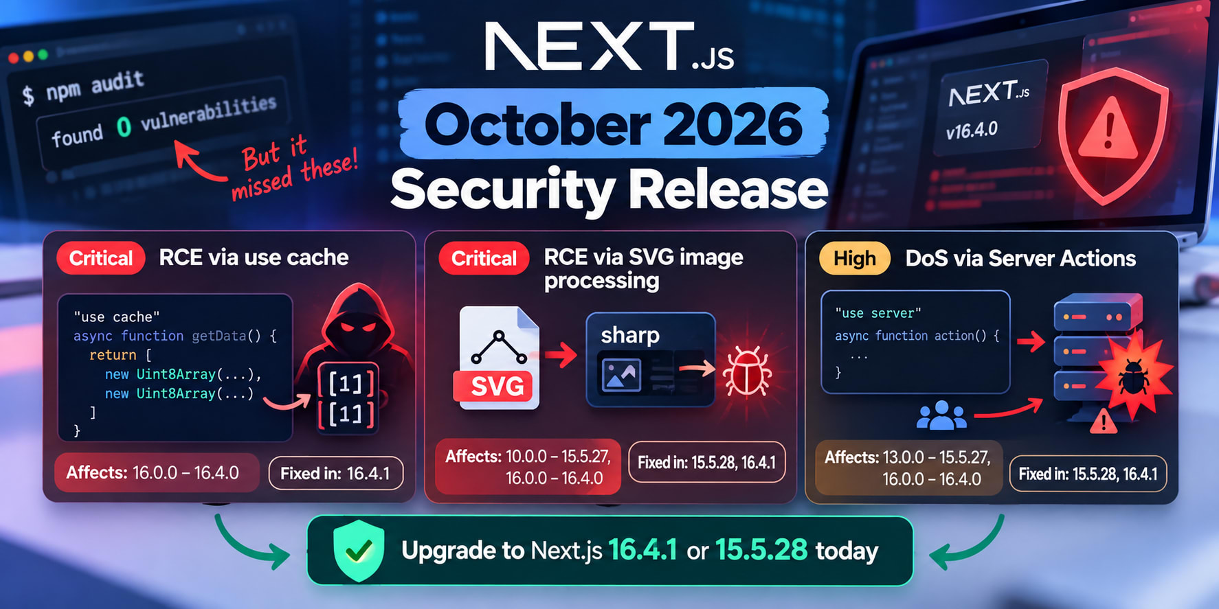 Next.Js Security Release Three Critical Vulnerabilities