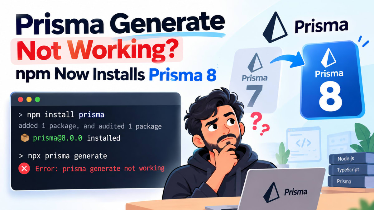 Prisma Generate Not Working? npm Now Installs Prisma 8 – SkillDham Blog