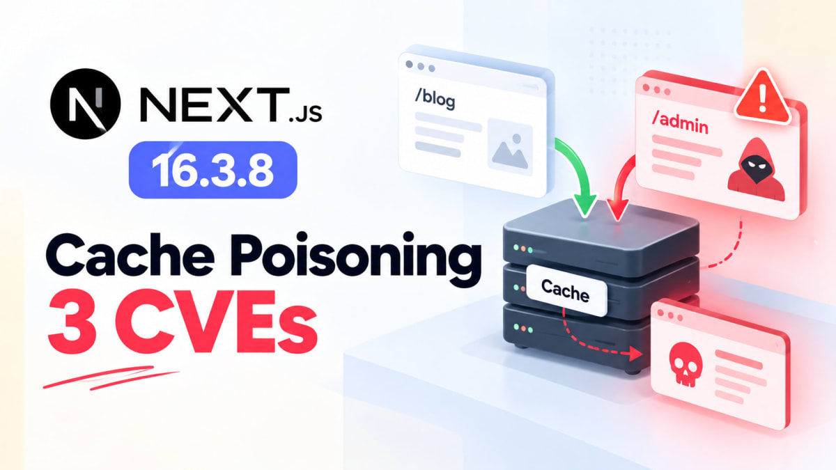 Nextjs 16.3.8 cache poisoning: 3 CVEs, real fixes – SkillDham Blog
