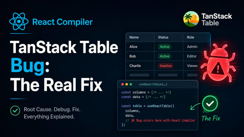 React Compiler TanStack Table Bug: The Real Fix – SkillDham