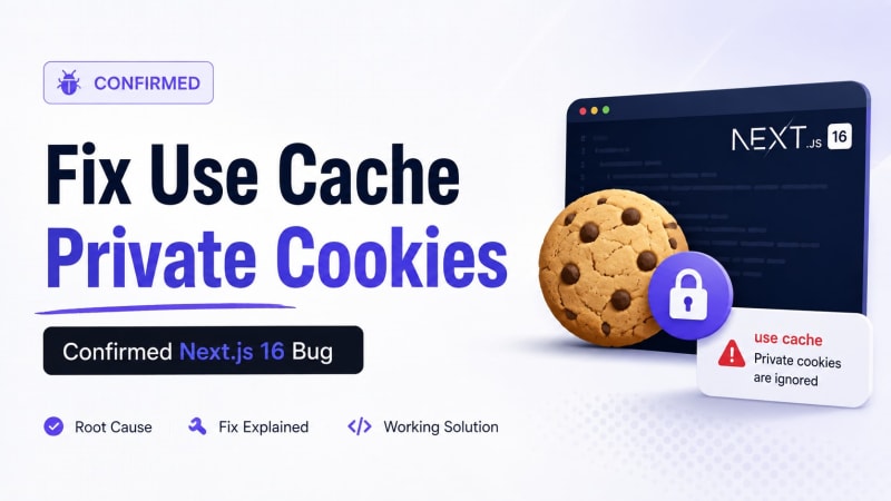 Fix Use Cache Private Cookies - Confirmed Next.js 16 Bug – SkillDham