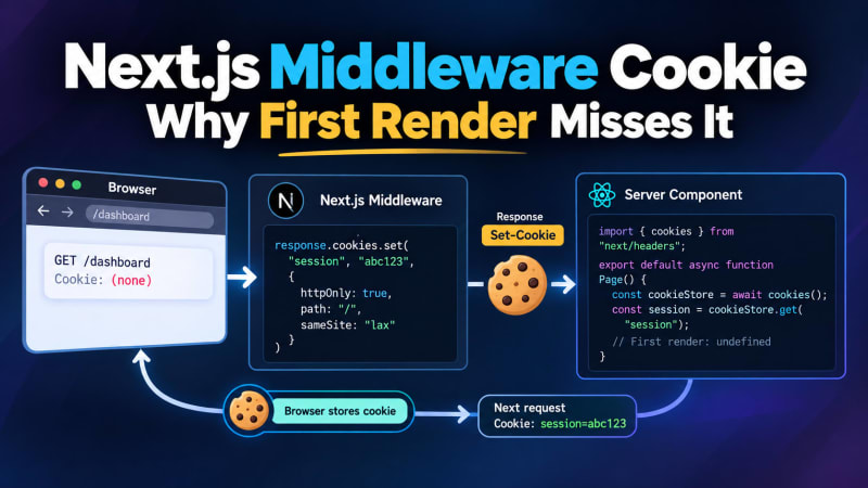 Next.js Middleware Cookie - Why First Render Misses It – SkillDham