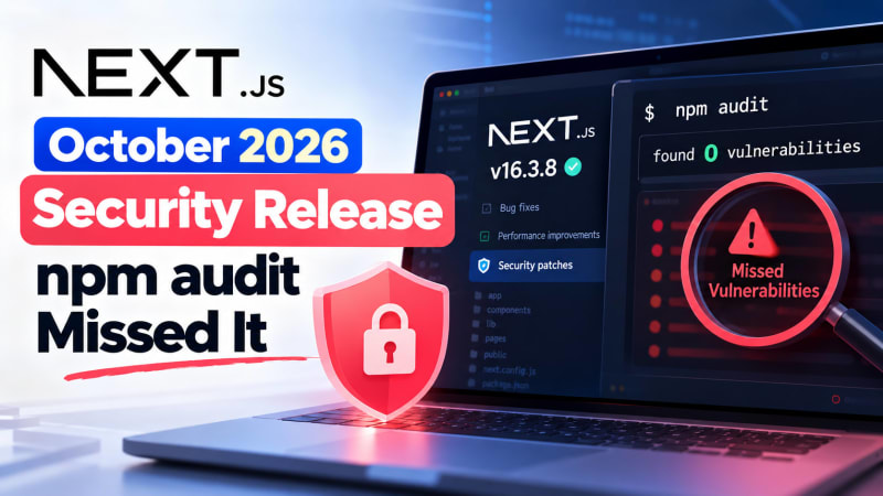 Next.js October 2026 Security Release - npm audit Missed It – SkillDham