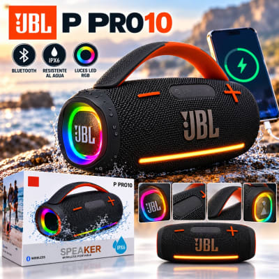 Parlante Portátil Bluetooth JBL P PRO10 con Luces RGB y Resistencia al Agua